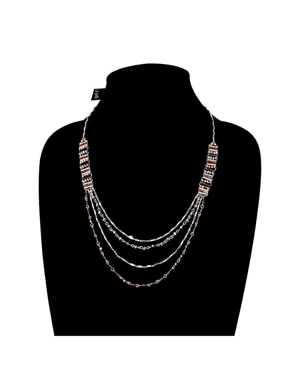 J Jill Multi Strand Purple Beaded Necklace NWT - Picture 4 of 6